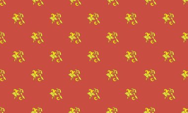 Farklı aksesuarlara sahip renkli arkaplan