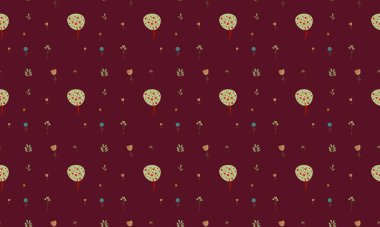 Farklı aksesuarlara sahip renkli arkaplan