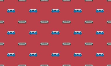 Farklı aksesuarlara sahip renkli arkaplan