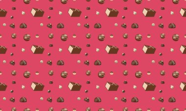 Farklı aksesuarlara sahip renkli arkaplan