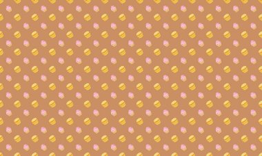 Farklı aksesuarlara sahip renkli arkaplan