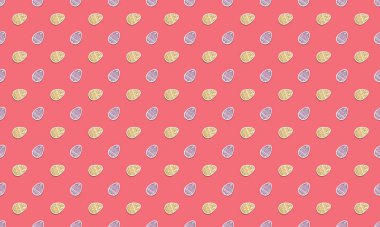 Farklı aksesuarlara sahip renkli arkaplan