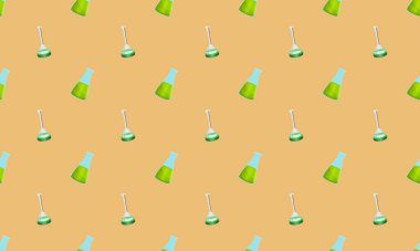 Farklı aksesuarlara sahip renkli arkaplan