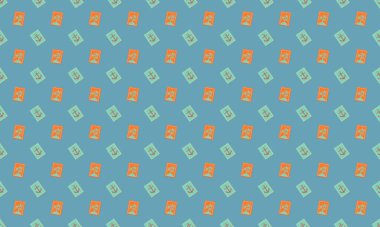 Farklı aksesuarlara sahip renkli arkaplan