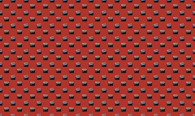 Farklı aksesuarlara sahip renkli arkaplan