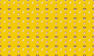 Farklı aksesuarlara sahip renkli arkaplan