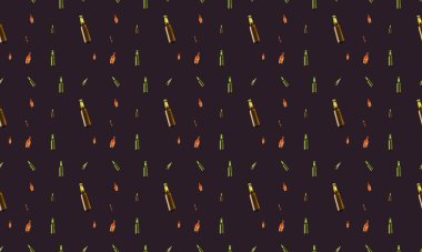 Farklı aksesuarlara sahip renkli arkaplan