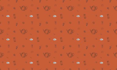 Farklı aksesuarlara sahip renkli arkaplan