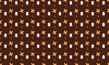 Farklı aksesuarlara sahip renkli arkaplan