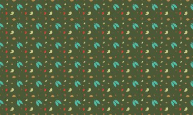 Farklı aksesuarlara sahip renkli arkaplan