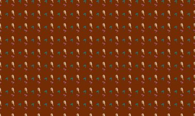 Farklı aksesuarlara sahip renkli arkaplan