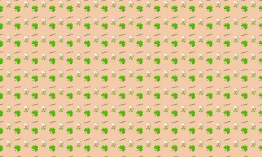 Farklı aksesuarlara sahip renkli arkaplan