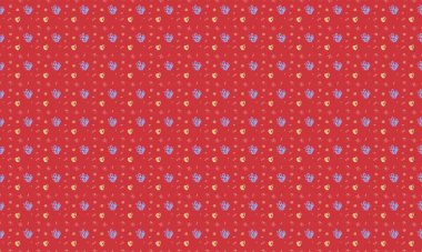 Farklı aksesuarlara sahip renkli arkaplan