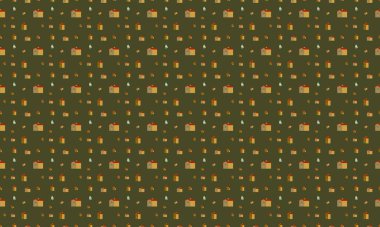 Farklı aksesuarlara sahip renkli arkaplan