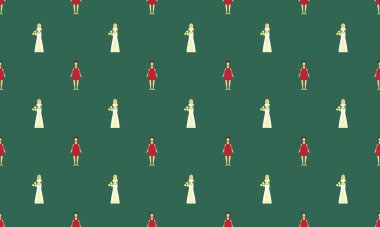 Farklı aksesuarlara sahip renkli arkaplan