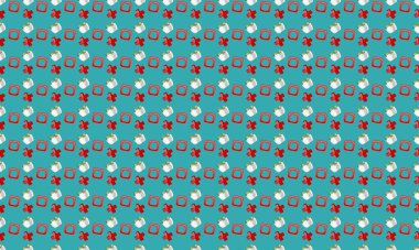 Farklı aksesuarlara sahip renkli arkaplan