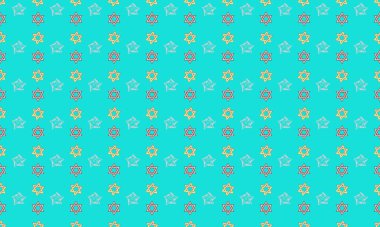 Farklı aksesuarlara sahip renkli arkaplan