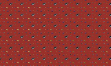 Farklı aksesuarlara sahip renkli arkaplan