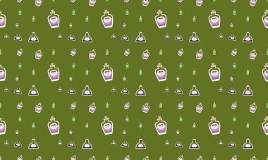 Farklı aksesuarlara sahip renkli arkaplan