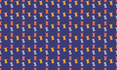 Farklı aksesuarlara sahip renkli arkaplan