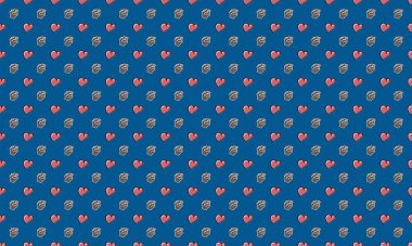 Farklı aksesuarlara sahip renkli arkaplan