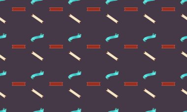 Farklı aksesuarlara sahip renkli arkaplan