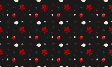 Farklı aksesuarlara sahip renkli arkaplan