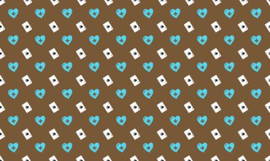 Farklı aksesuarlara sahip renkli arkaplan