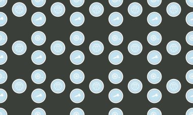 Farklı aksesuarlara sahip renkli arkaplan