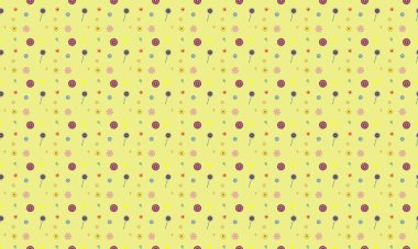 Farklı aksesuarlara sahip renkli arkaplan