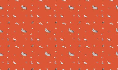 Farklı aksesuarlara sahip renkli arkaplan