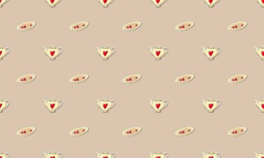 Farklı aksesuarlara sahip renkli arkaplan