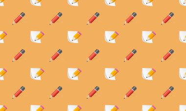 Farklı aksesuarlara sahip renkli arkaplan