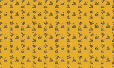 Farklı aksesuarlara sahip renkli arkaplan