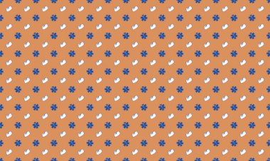 Farklı aksesuarlara sahip renkli arkaplan