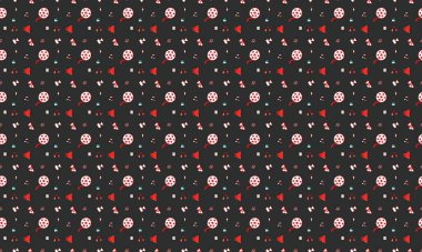 Farklı aksesuarlara sahip renkli arkaplan