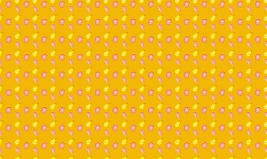 Farklı aksesuarlara sahip renkli arkaplan