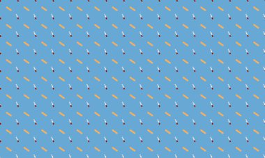 Farklı aksesuarlara sahip renkli arkaplan