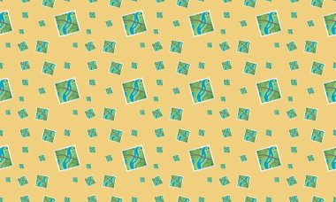 Farklı aksesuarlara sahip renkli arkaplan