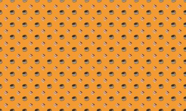 Farklı aksesuarlara sahip renkli arkaplan