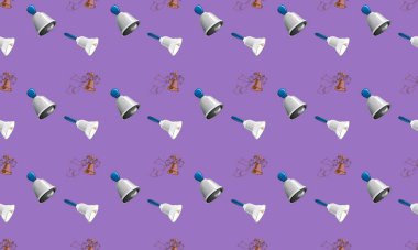 Farklı aksesuarlara sahip renkli arkaplan