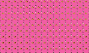 Farklı aksesuarlara sahip renkli arkaplan