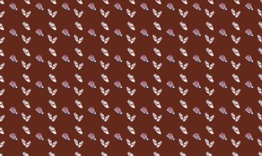 Farklı aksesuarlara sahip renkli arkaplan