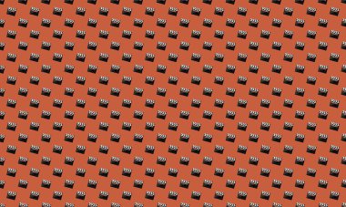 Farklı aksesuarlara sahip renkli arkaplan