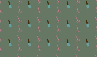 Farklı aksesuarlara sahip renkli arkaplan