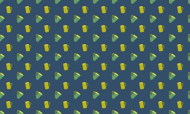 Farklı aksesuarlara sahip renkli arkaplan