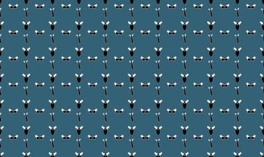 Farklı aksesuarlara sahip renkli arkaplan