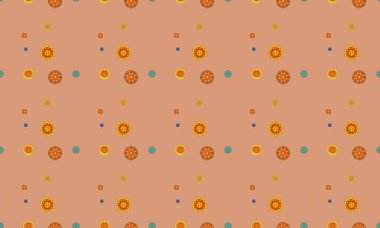 Farklı aksesuarlara sahip renkli arkaplan