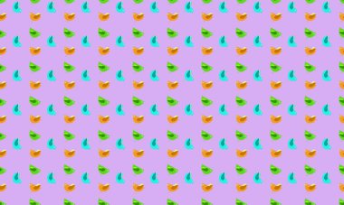 Farklı aksesuarlara sahip renkli arkaplan