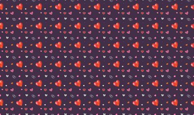 Farklı aksesuarlara sahip renkli arkaplan